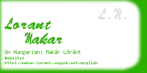 lorant makar business card
